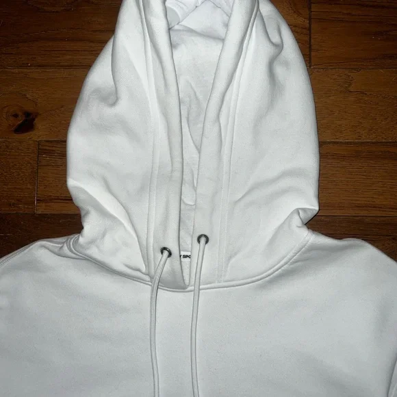 DKNY Sport White Hoodie Rhinestone Sleeves - Picture 2 of 9